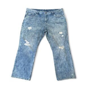 Buffalo David Bitton Six‑X Basic Distressed Vintage Wash Jeans 48x30